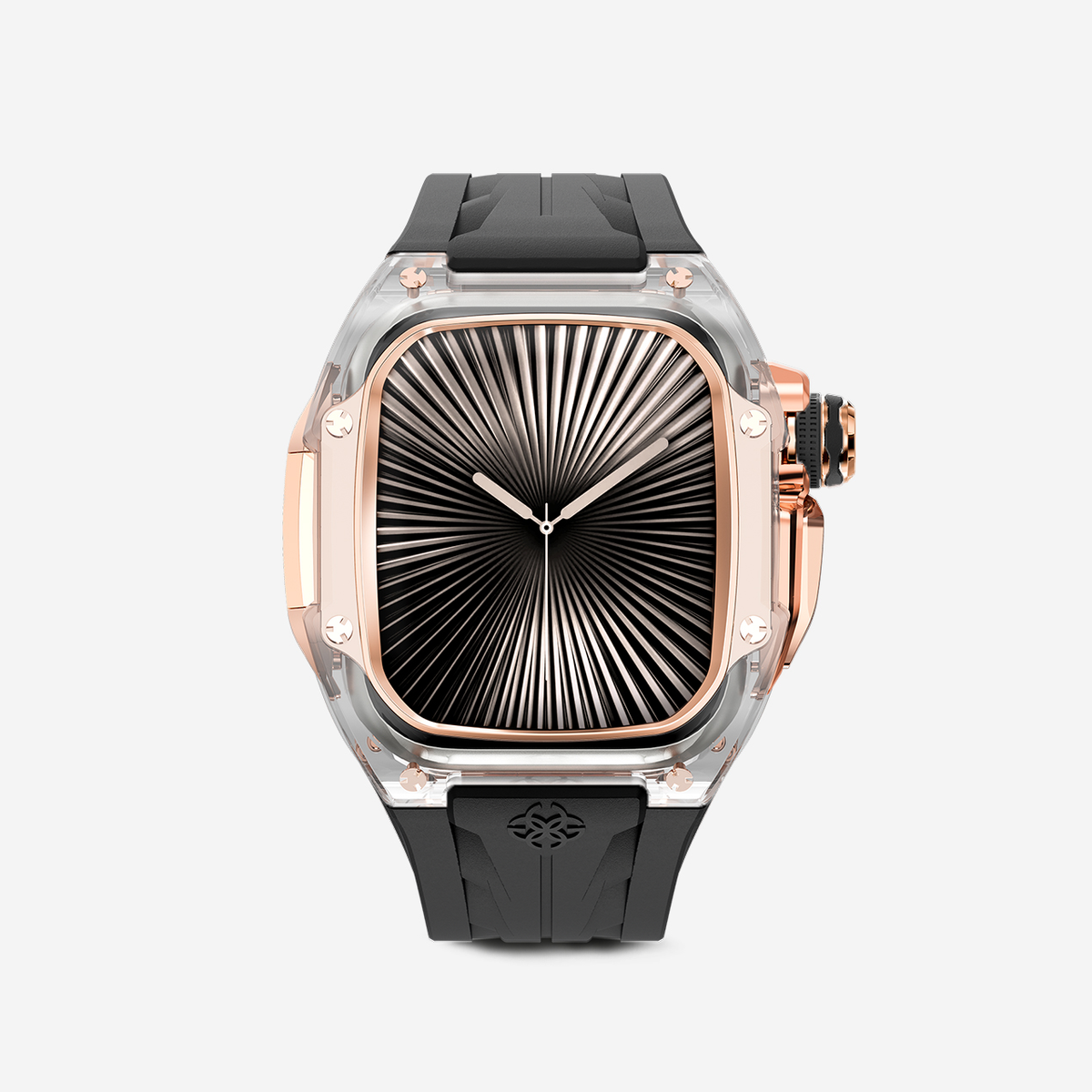 Crystal Steel Apple Watch Case for new Series 10 | Golden Concept