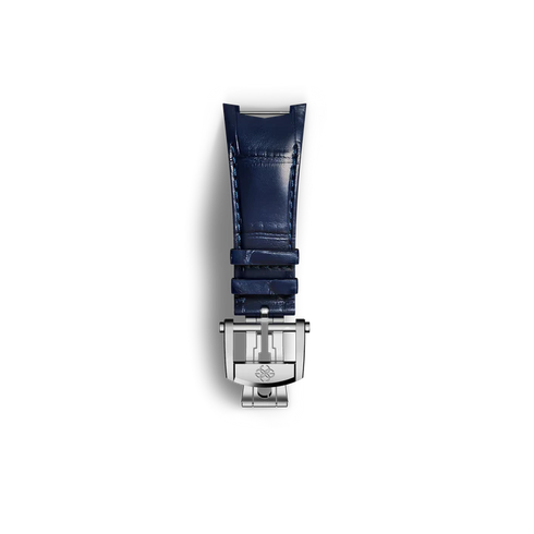 Zoom Automatic Watch Strap / Alligator - Blue