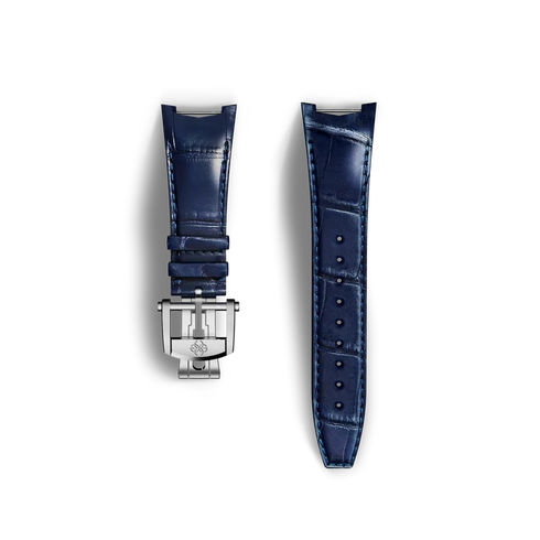 Zoom Automatic Watch Strap / Alligator - Blue