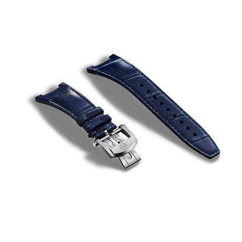 Zoom Automatic Watch Strap / Alligator - Blue