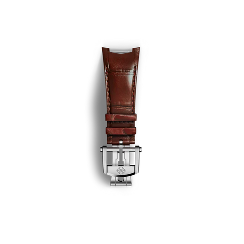 Zoom Automatic Watch Strap / Alligator - Brown