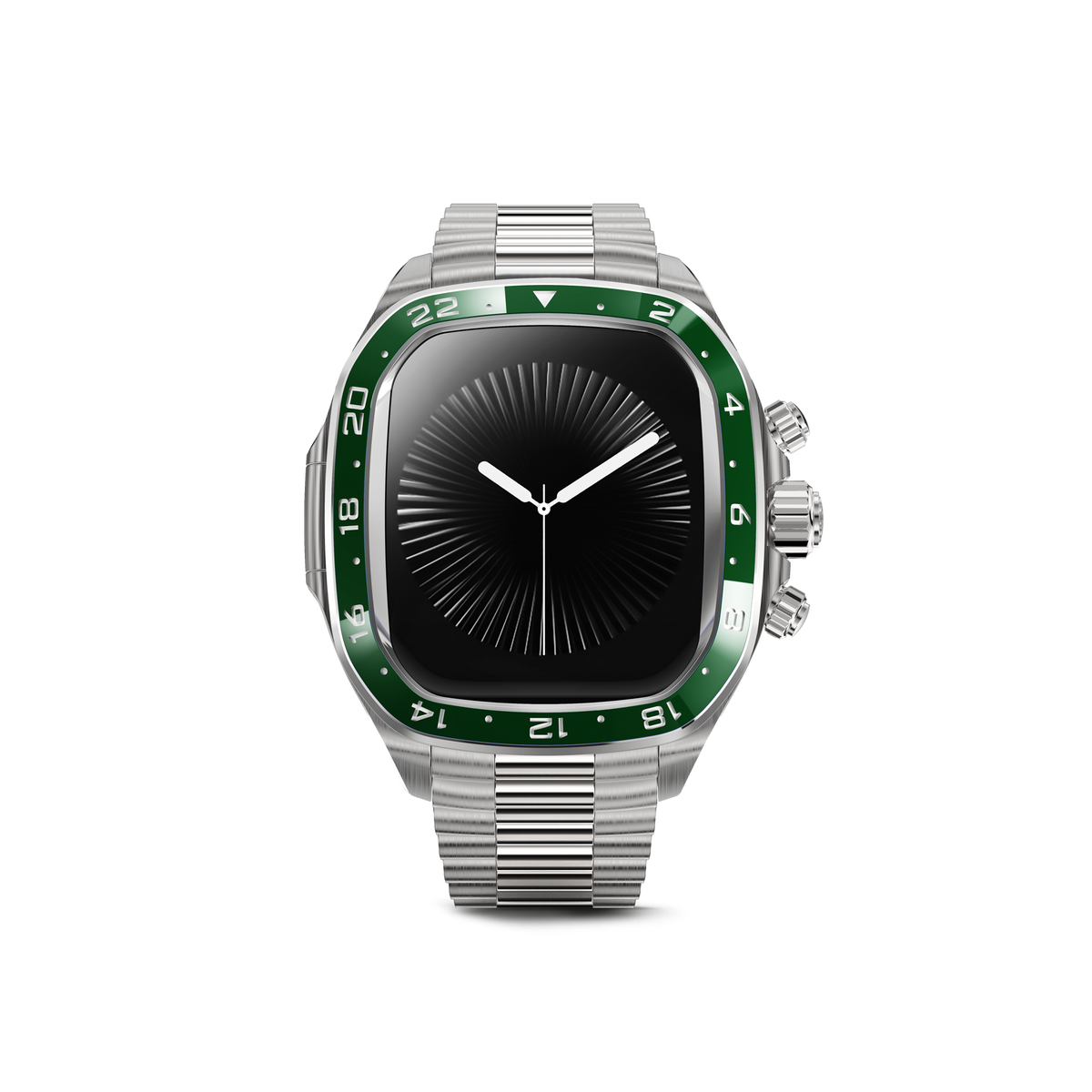 Apple Watch Case - CRCS46 Silver/Green – ゴールデン