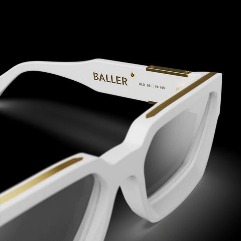 Sunglasses - Baller - White / Gold
