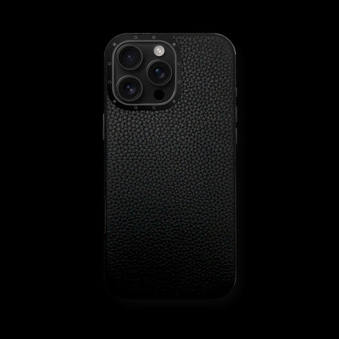 iPhone Case 16 / Full-Grain Leather - Black