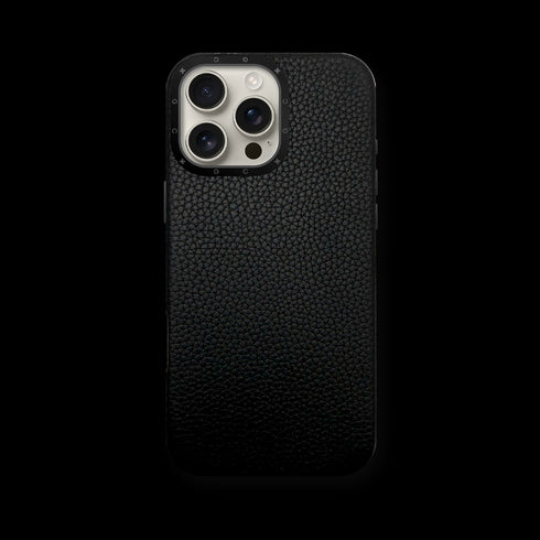 iPhone Case 16 / Full-Grain Leather - Black