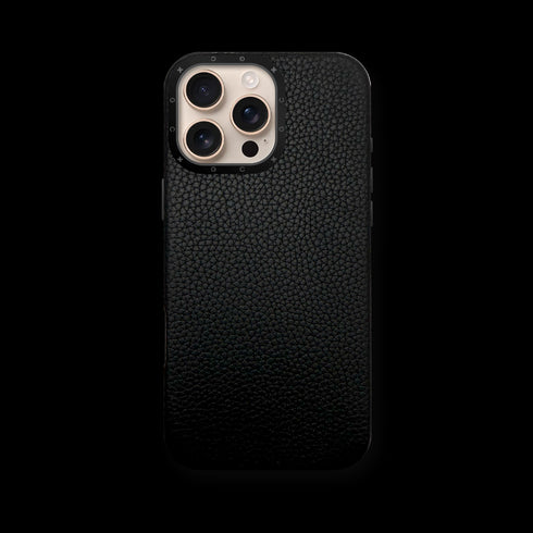 iPhone Case 16 / Full-Grain Leather - Black