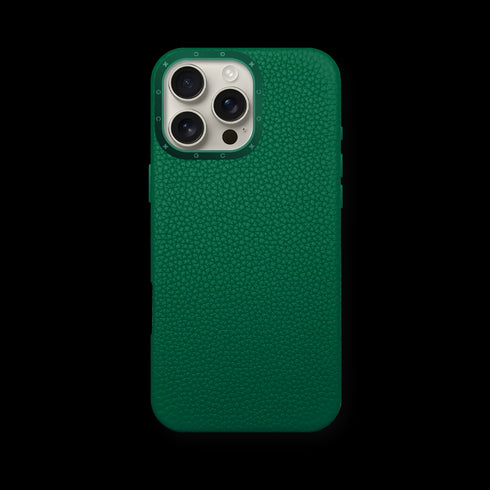 iPhone Case 16 / Full-Grain Leather - Evergreen