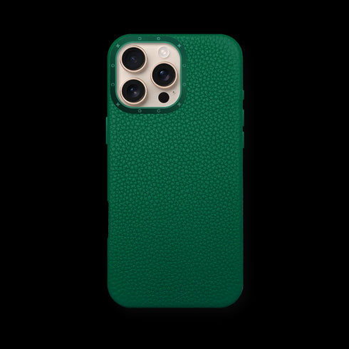iPhone Case 16 / Full-Grain Leather - Evergreen