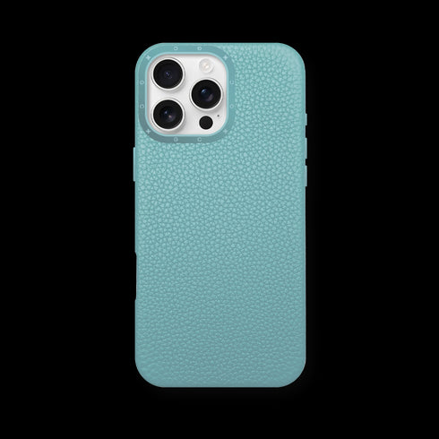 iPhone Case 16 / Full-Grain Leather - Sky