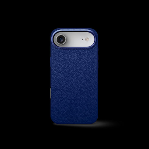 iPhone Case 17 - Full-Grain Leather - Deep Blue