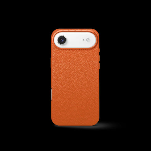iPhone Case 17 - Full-Grain Leather - Orange