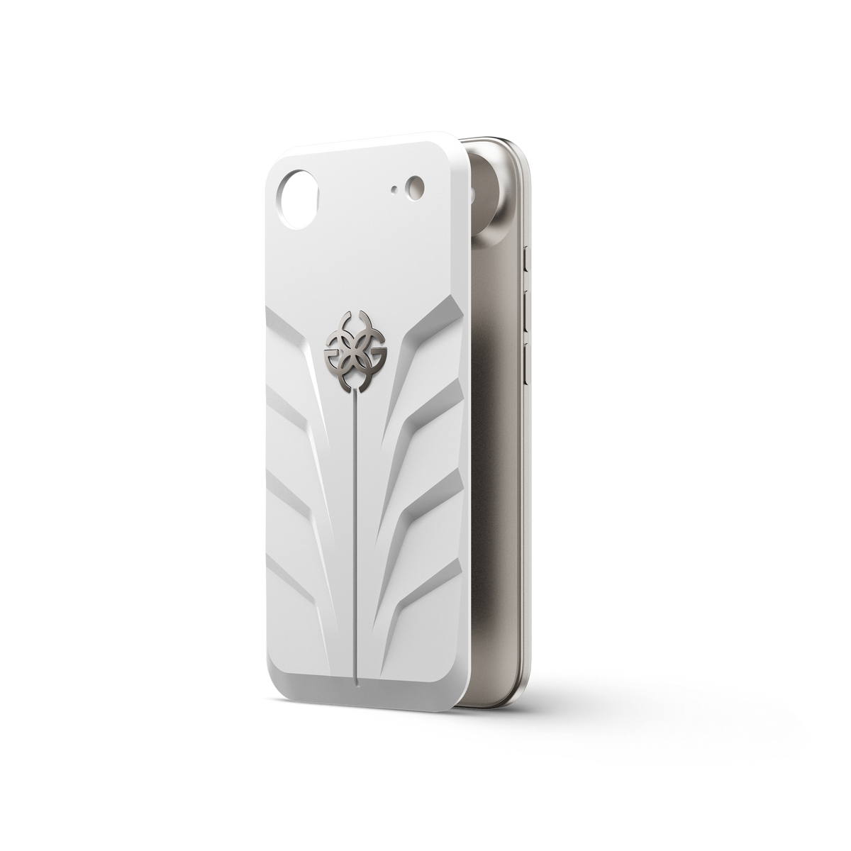 iPhone 17 White Rubber Magnetic Shield Back Plate | GOLDEN CONCEPT