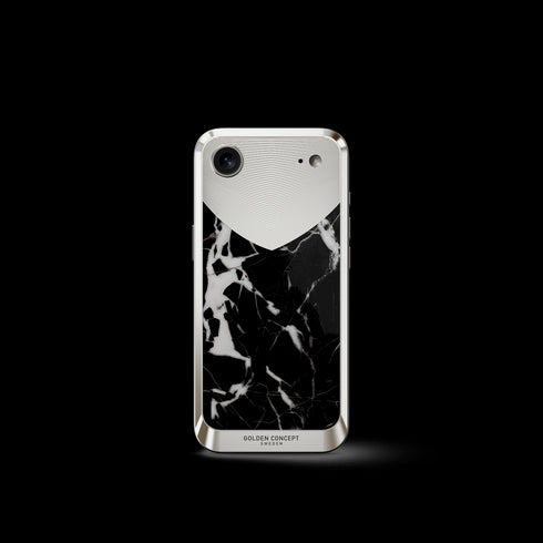 iPhone Case / RST17 - Magnetic Shield Marble Edition - Nero Marquina - Silver