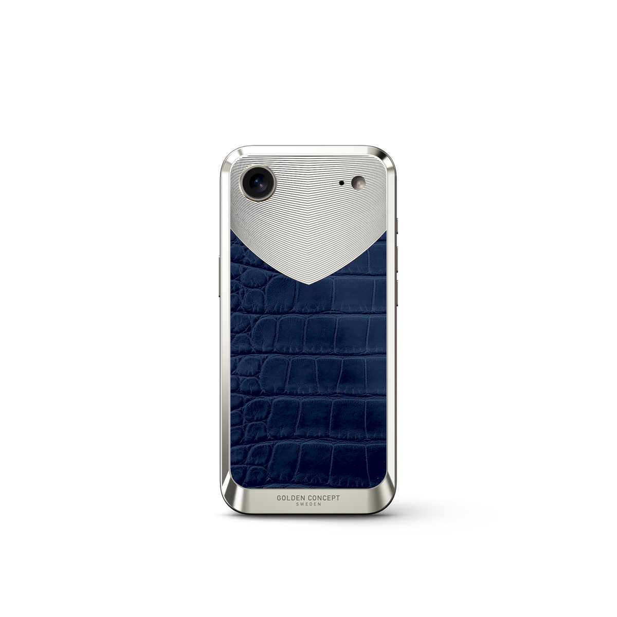 Matte Blue Alligator iPhone 17 Backplate | GOLDEN CONCEPT