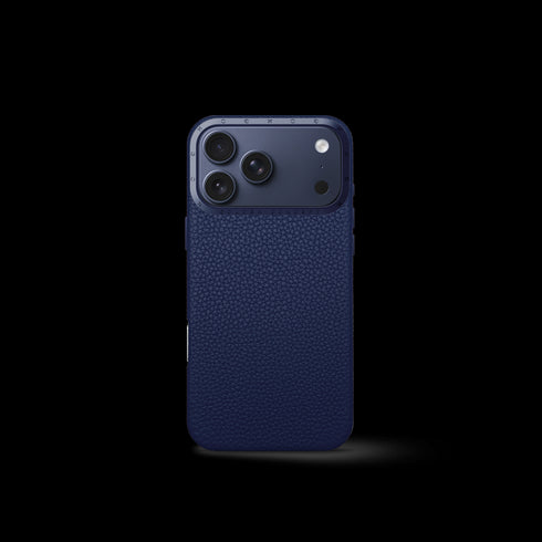 iPhone Case 17 - Full-Grain Leather - Midnight Blue
