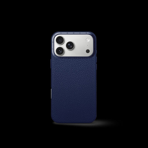 iPhone Case 17 - Full-Grain Leather - Midnight Blue