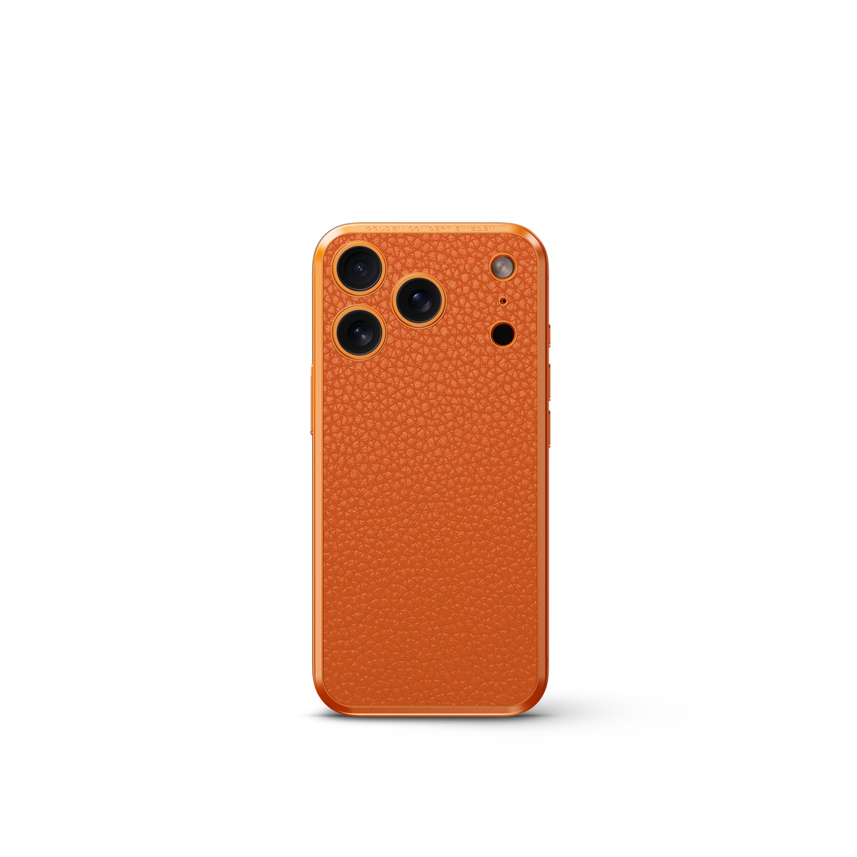 iPhone赤とゴールド本体　NYGC Full-Grain Leather Magnetic Shield Orange | GOLDEN CONCEPT