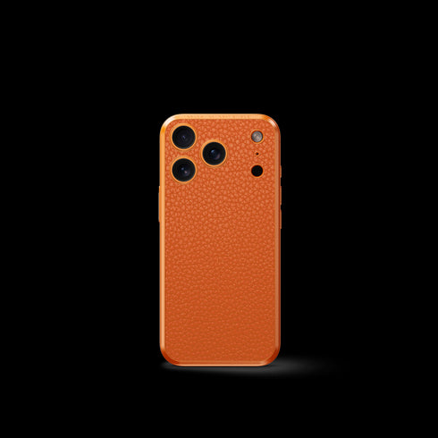 iPhone Case 17 / Magnetic Shield - Full-Grain Leather - Orange