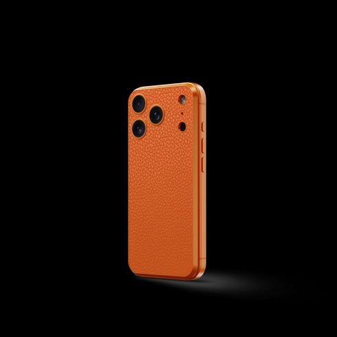 iPhone Case 17 / Magnetic Shield - Full-Grain Leather - Orange