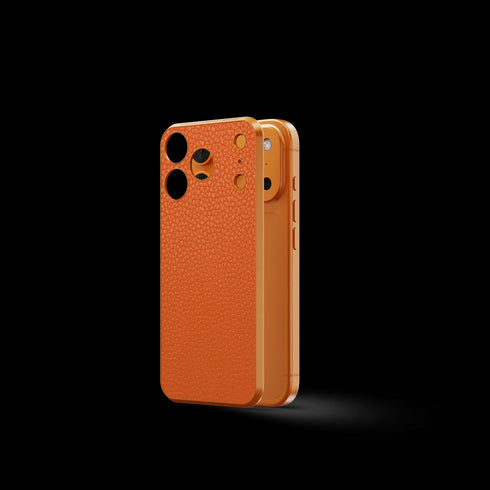 iPhone Case 17 / Magnetic Shield - Full-Grain Leather - Orange