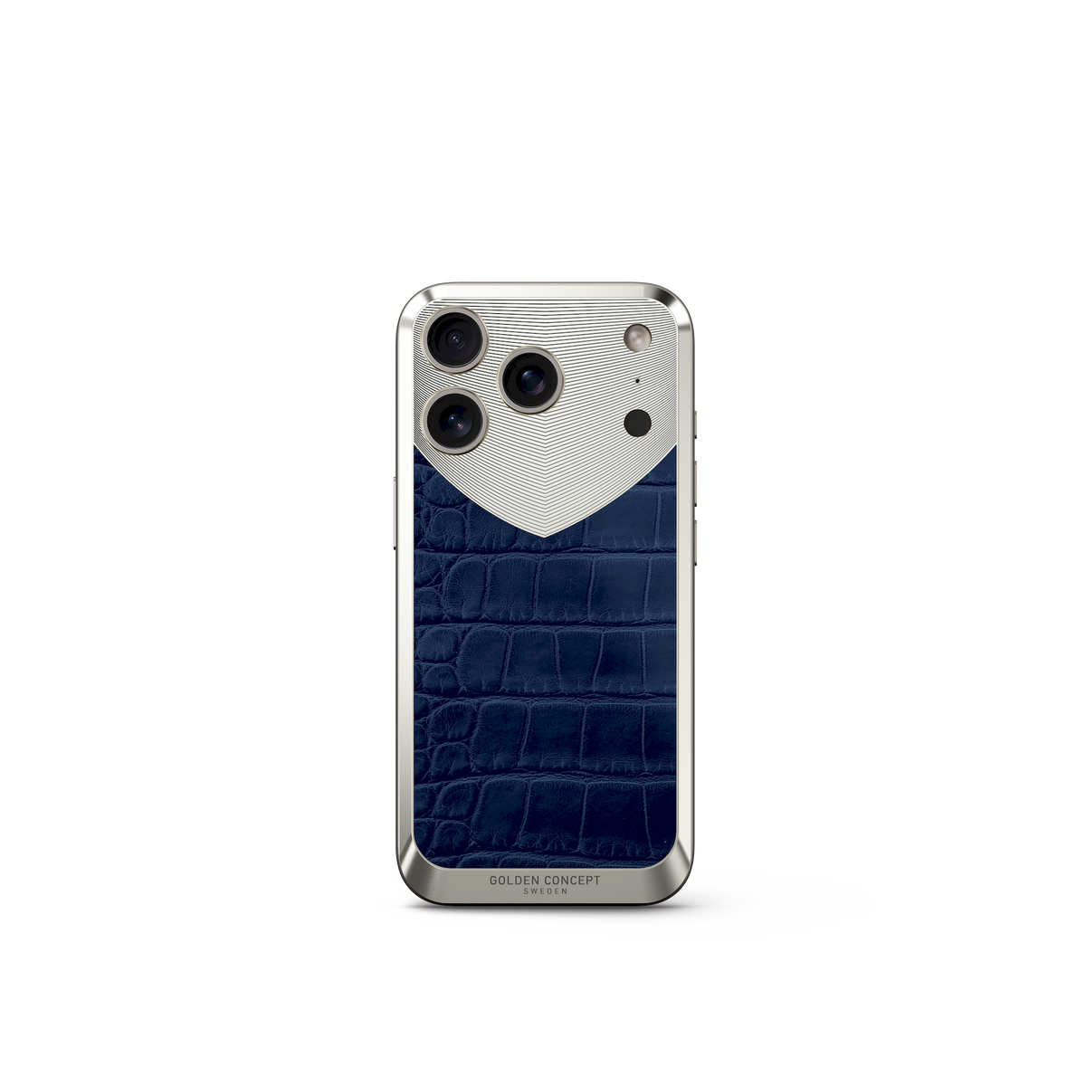 GOLDEN CONCEPT ブルー iPhone17ProMAXケース Matte Blue Alligator iPhone 17 Backplate | GOLDEN CONCEPT