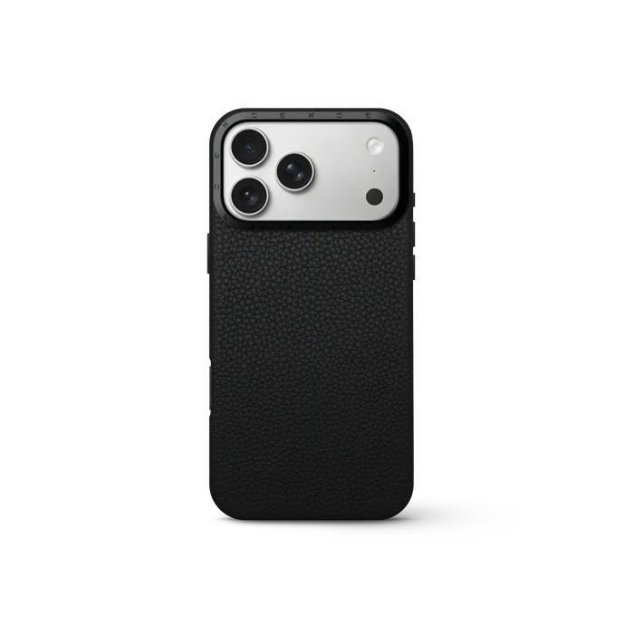 Black Leather Case for iPhone 17 Pro, Pro Max & Air | GOLDEN Black Leather Case for iPhone 17 Pro, Pro Max & Air | GOLDEN