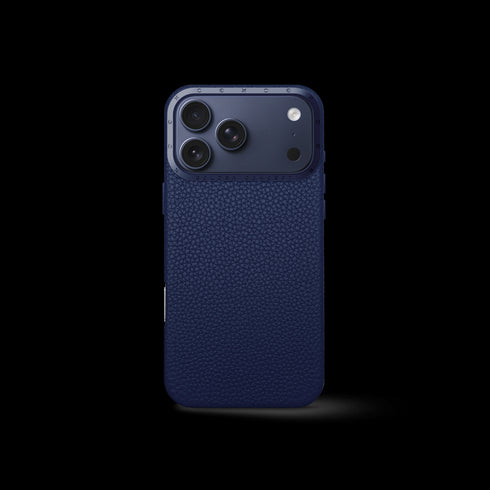 iPhone Case 17 - Full-Grain Leather - Midnight Blue
