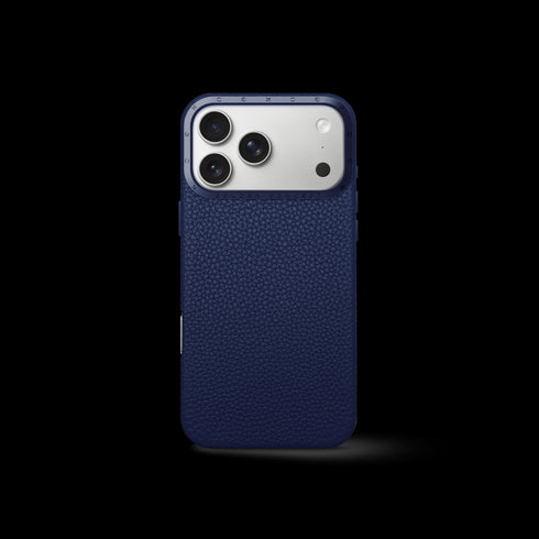 iPhone Case 17 - Full-Grain Leather - Midnight Blue