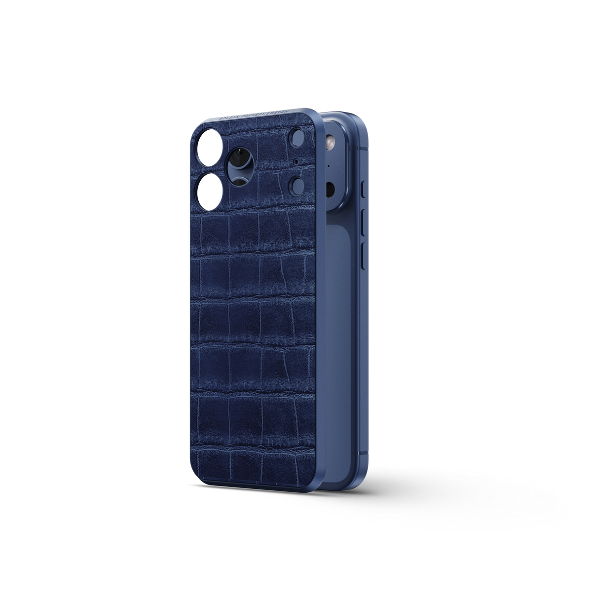 Full-Grain Leather Magnetic Shield Midnight Blue | GOLDEN CONCEPT