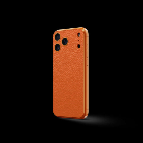 iPhone Case 17 / Magnetic Shield - Full-Grain Leather - Orange