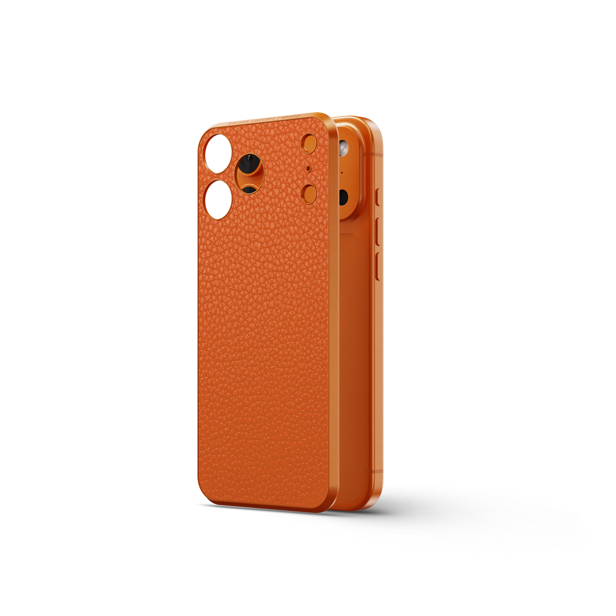 Full-Grain Leather Magnetic Shield Orange | GOLDEN CONCEPT