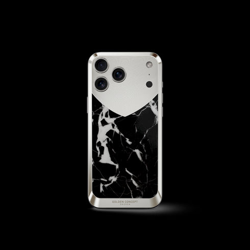 iPhone Case / RST17 - Magnetic Shield Marble Edition - Nero Marquina - Silver