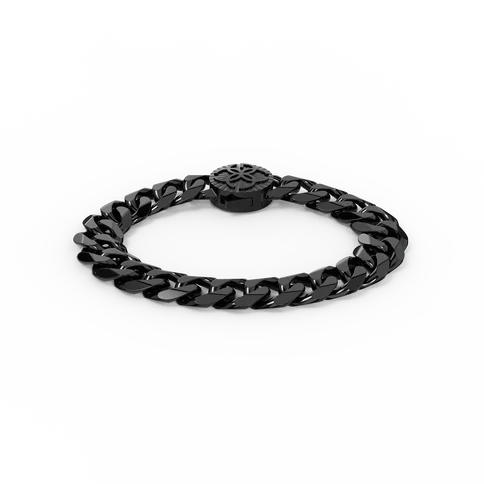 ≪高級感抜群≫【GOLDEN CONCEPT】ブレスレット キューバン13 MM Bracelet - Cuban 13 MM - Black – ゴールデンコンセプト公式サイト