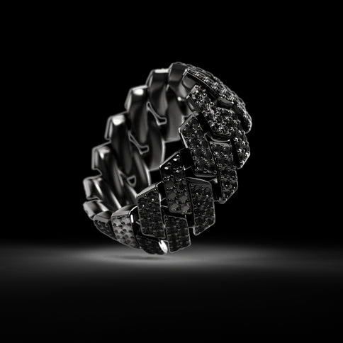 Ring - Cuban Iced - Black