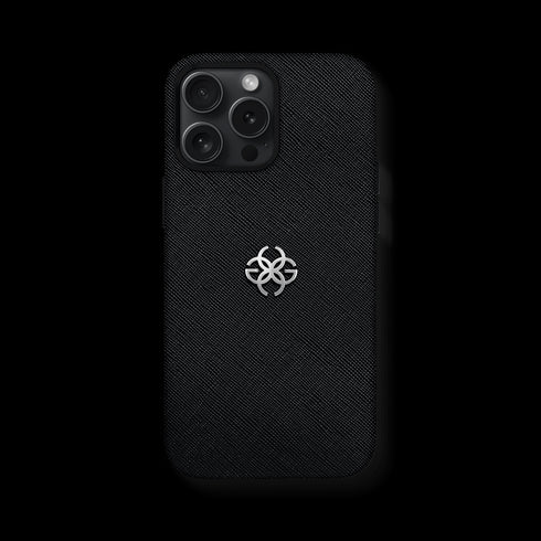 iPhone16 Case - Saffiano Leather logo