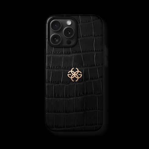 iPhone16 Case - Embossed Croco Logo