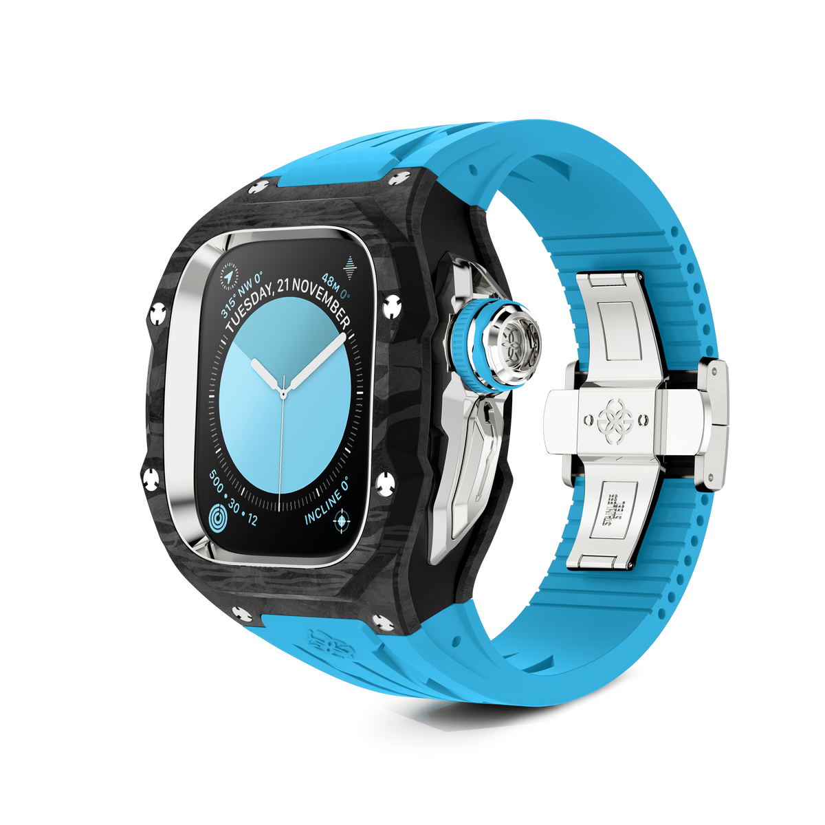 Apple Watch Case Racing Sport Carbon in Sierra Blue | GOLDEN