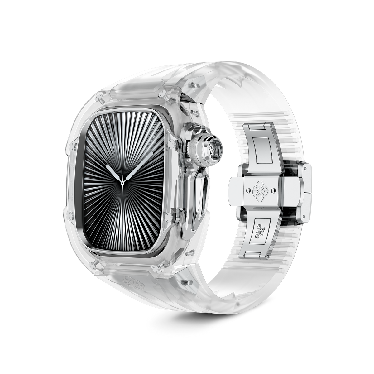 Crystal Steel Apple Watch Case for new Series 10 | Golden