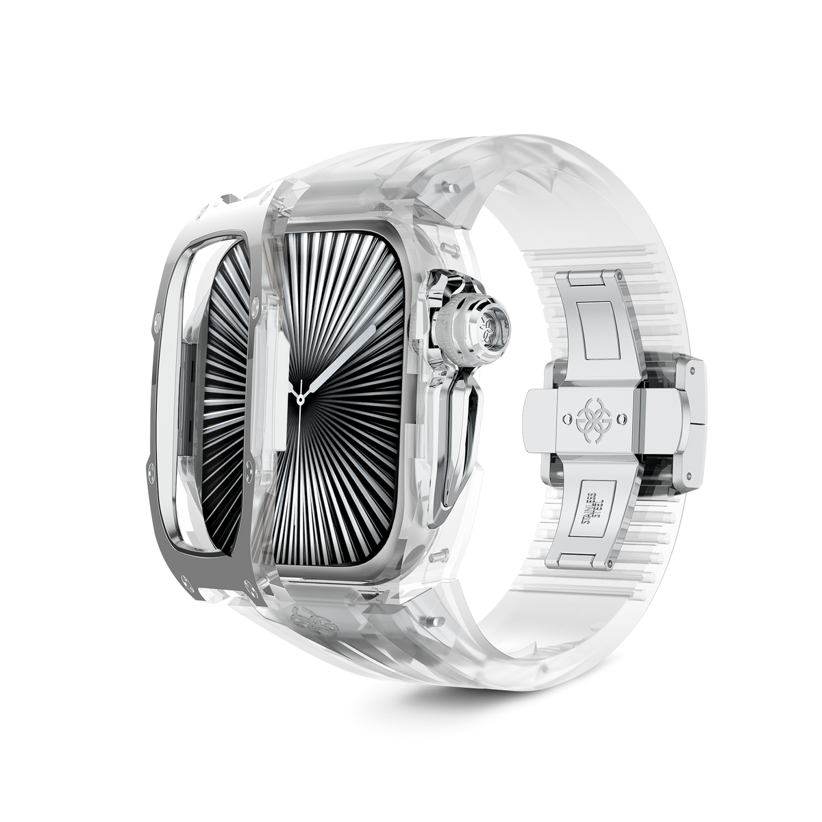 Crystal Steel Apple Watch Case for new Series 10 | Golden