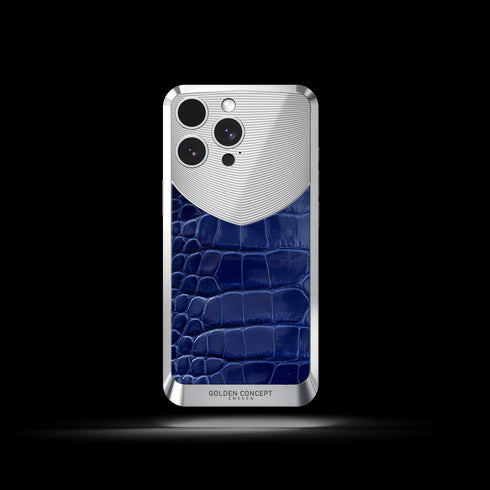 iPhone Case / RST16 - Magnetic Shield Alligator Edition - Glossy Blue