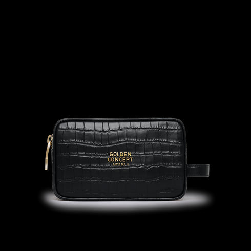 Toiletry Bag / Croco Embossed - Small