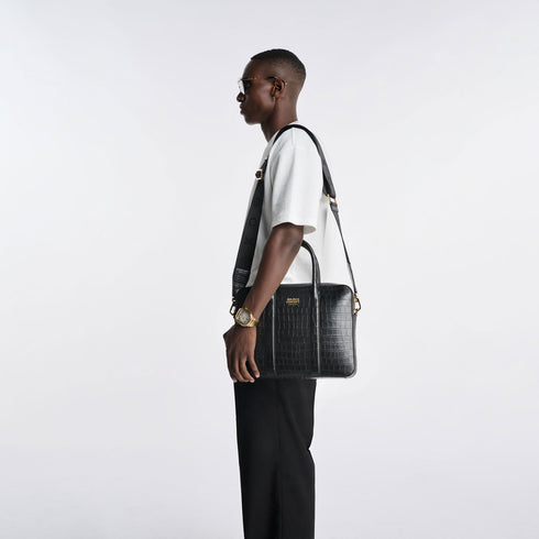 Briefcase / Croco Embossed