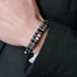 Bracelet - EV - Silver -Blue & Black