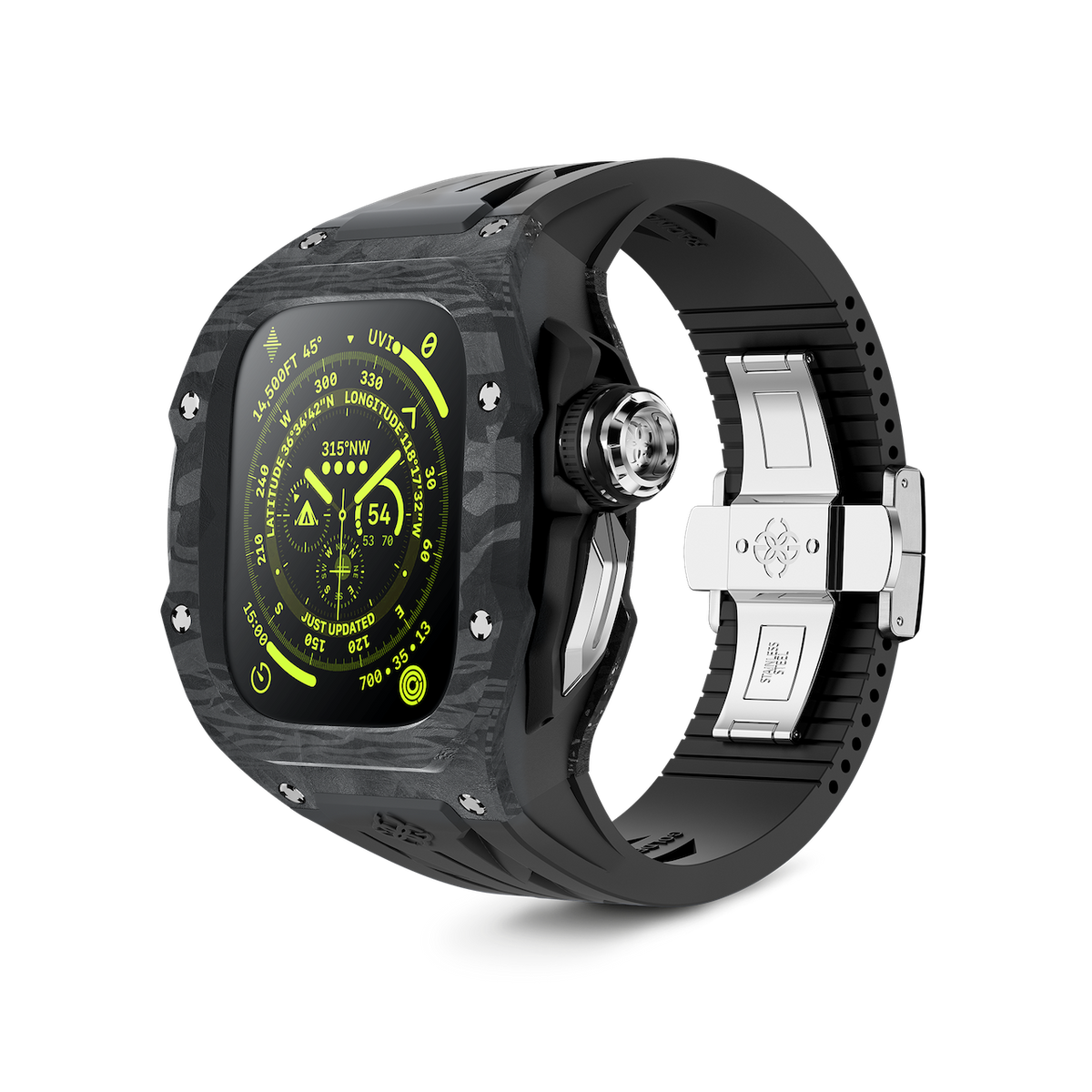 Apple Watch Case - RSC49 - SILVER CARBON – ゴールデンコンセプト