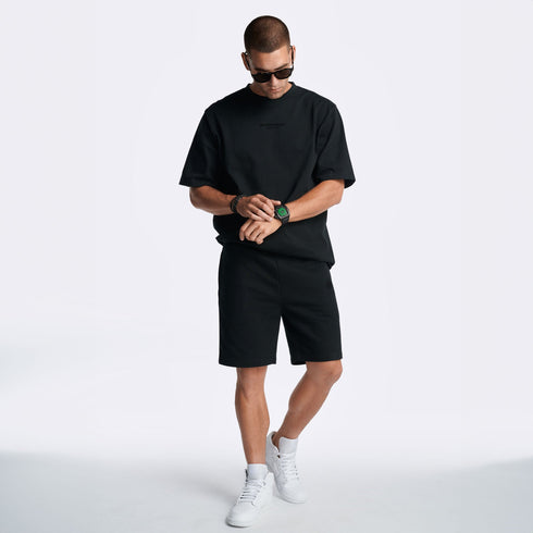 Sweat Shorts - Black Embroidery
