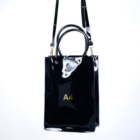 A4 Clear Toot Bag  (Black)