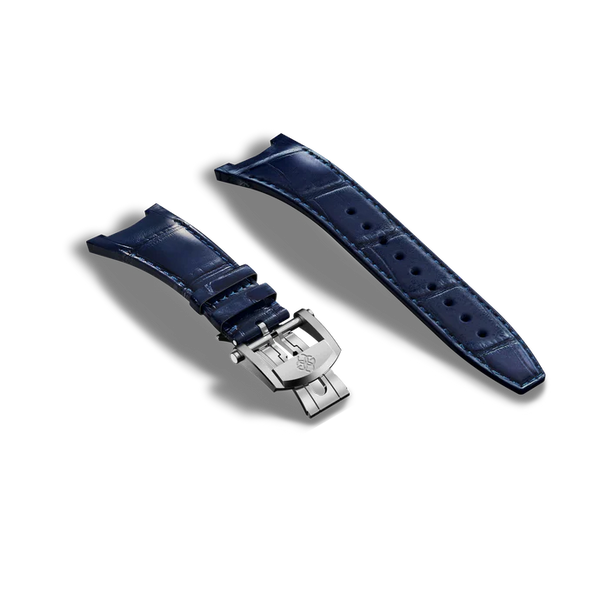 Zoom Automatic Watch Strap / Alligator - Blue