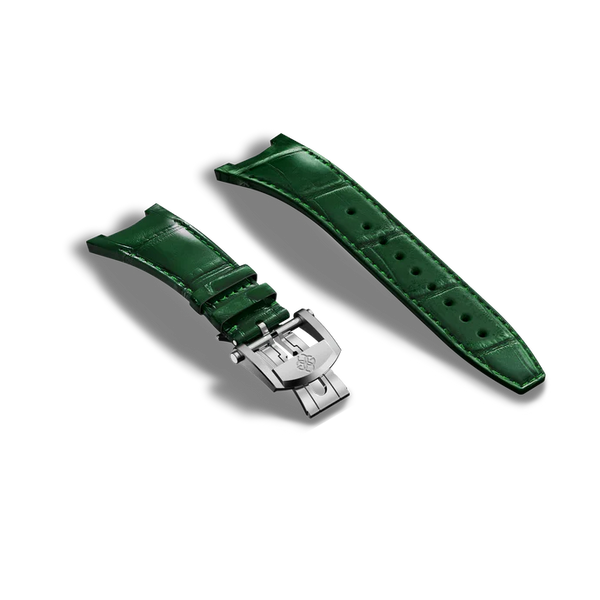 Zoom Automatic Watch Strap / Alligator - Green