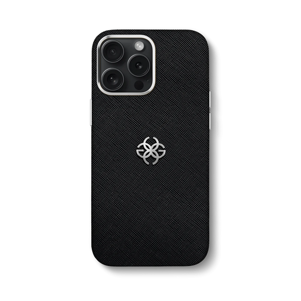 iPhone15 Case - Saffiano Leather logo