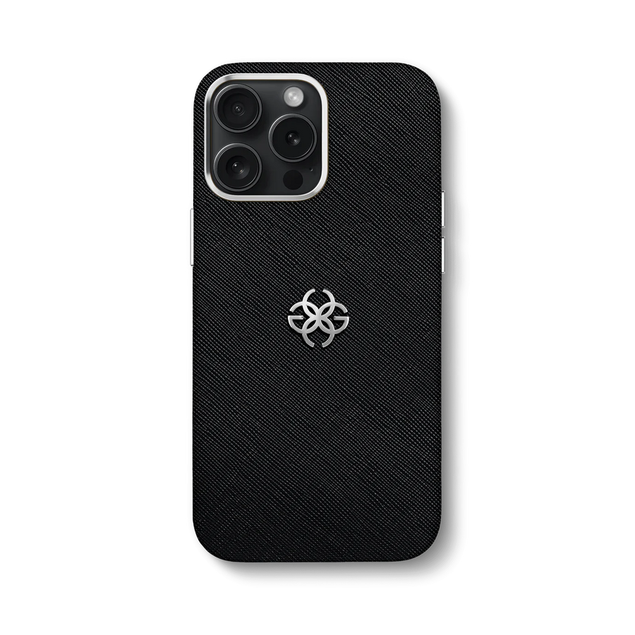 iPhone15 Case - Saffiano Leather logo